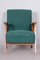 Fauteuil Art Déco en Hêtre Vert Verni, Tchéquie, 1940s 8