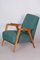 Art Deco Green Beech Armchair in Varnish, Czechia, 1940s, Image 1