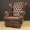 Fauteuil en Cuir Marron, Angleterre, 1970s 6