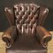 English Armchair in Brown Leather, 1970s, Image 5