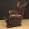 English Armchair in Brown Leather, 1970s, Image 8