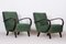 Art Deco Green Beech Armchairs attributed to Jindřich Halabala for Up Závody, Czech, 1930s, Set of 2 1