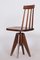 Mid-Century Brown Beech Swivel Chair, 1960s 2