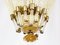 Großer Goldener Kronleuchter aus Muranoglas & Messing von Tomaso Buzzi für Venini, 1933 6