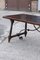 18th century Turned Walnut Coffee Table with Wrought Iron Lyre Brace, Spain 4