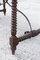 18th century Turned Walnut Coffee Table with Wrought Iron Lyre Brace, Spain 6