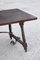 18th century Turned Walnut Coffee Table with Wrought Iron Lyre Brace, Spain 5