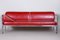 Red Bauhaus Sofa in Leather and Tubular Chrome, 1930s 10