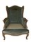 Louis XV Bergere Sessel aus blauem Samt, 19. Jh. 3