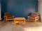 Armchairs and Coffee Table in Pine, 1970s, Set of 3, Image 3