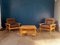 Fauteuils et Table Basse en Pin, 1970s, Set de 3 3