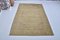 Low Pile Hand Knotted Olive Green Oushak Rug 1