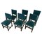 19th Century Louis XIII Blue Velvet Chairs, Set of 6 1
