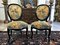 Louis XV Blackened Wood Sofa & Armchairs in Yellow & Blue, 1860s, Set of 7, Image 2