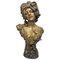 Friedrich Goldscheider, Busto de Chica con flores, 1900, terracota, Imagen 1