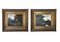 Edmund Pick-Morino, Paysages de Campagne Animés, 1920, Peintures à l'Huile sur Toile, Set de 2 1