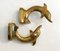 Golden Brass Dolphins, 1980s, Set of 2, Image 5