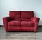 Vintage Red Velour Sofa for Ikea, 1990s 1