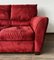Rotes Vintage Velours Sofa für Ikea, 1990er 3
