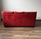 Rotes Vintage 3-Sitzer Velours Sofa von Ikea, 1990er 2