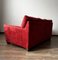Divano vintage a tre posti in velluto rosso di Ikea, anni '90, Immagine 7