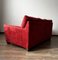 Rotes Vintage 3-Sitzer Velours Sofa von Ikea, 1990er 7