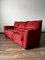 Vintage 3 Seat Red Velour Sofa from Ikea, 1990s 8