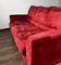 Rotes Vintage 3-Sitzer Velours Sofa von Ikea, 1990er 9