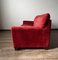 Rotes Vintage 3-Sitzer Velours Sofa von Ikea, 1990er 4