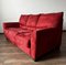 Rotes Vintage 3-Sitzer Velours Sofa von Ikea, 1990er 11