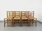 Brutalist Wooden & Straw Chairs, 1960s, Set of 8 1
