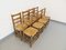 Sedie brutaliste in legno e paglia, anni '60, set di 8, Immagine 5