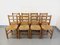 Brutalist Wooden & Straw Chairs, 1960s, Set of 8 12
