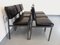 Modernistische Vintage Matco Stühle aus Metall & schwarzem Skai, 1960er, 6er Set 3