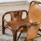 Safari Armchairs in Bamboo and Leather attributed to Tito Agnoli, 1960s, Set of 2 5