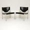 Danish Steel Lounge Chairs, 1960s, Set of 2 1