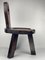 Sculptural Brutalist Chunky Tripod Stool in Oak, 1960s 10