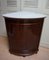 Antique Mahogany Bow Fronted Corner Cabinet with White Marble Top, 1840 1