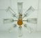 Mid-Century Chandelier in Teak and Glass, 1960s, Image 5