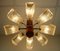 Mid-Century Chandelier in Teak and Glass, 1960s 10