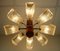 Mid-Century Chandelier in Teak and Glass, 1960s, Image 10