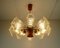 Mid-Century Chandelier in Teak and Glass, 1960s 7