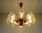 Mid-Century Chandelier in Teak and Glass, 1960s, Image 7