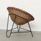 Mid-Century Wicker Basket Chair, East Germany, 1960s, Image 4