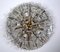 Emil Stejnar zugeschriebene österreichische Sputnik Crystal Flowers Deckenlampe für Rupert Nikoll, 1950er 1