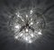 Emil Stejnar zugeschriebene österreichische Sputnik Crystal Flowers Deckenlampe für Rupert Nikoll, 1950er 17