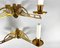 Vintage Art Nouveau Piano Wall Candleholders in Gilt Brass, Set of 2 4