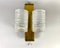 Vintage 2-Light Wall Sconce in Brass and Glass, 1970 1