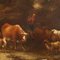 Italienischer Schulkünstler, Landschaft mit Figuren und Herden, 1700er, Öl auf Leinwand, Gerahmt 6