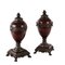 Rouge Griotte Marble Vases, Set of 2, Image 1